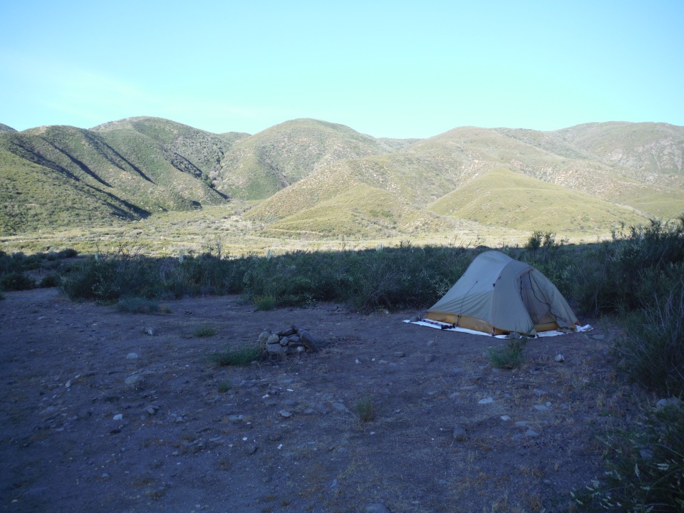 My tent in the morning.
